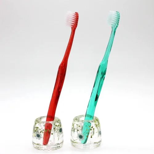 Vista 9 de N&N Find Japan Soporte japonés para cepillos de dientes con flor real en acrílico (azul estrella)