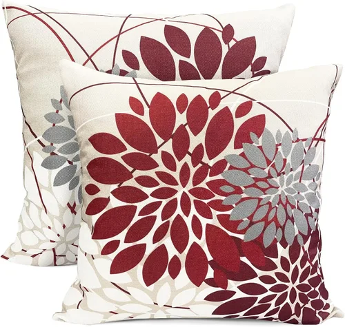 Vista 45 de Juego de 2 fundas de almohada decorativas negras boho 16x16 pulgadas, fundas de almohada de lino modernas estilo bohemia campestre para exteriores