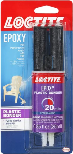 Vista 2 de Adhesivo plástico Loctite 1363118 epoxi, jeringa de 0.85 oz líq., Amarillo, 1363118