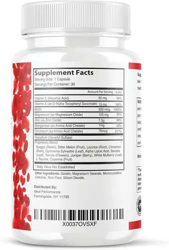 Vista 2 de IDEAL PERFORMANCE (Oficial) Suplemento de fórmula Glucofort (paquete de 5)