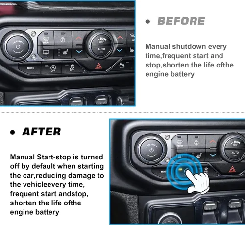 Vista 2 de Eliminador de parada de arranque automático para Jeep Wrangler JL JLU 2018-2024, cable de sistema de motor Plug Play de fácil instalación