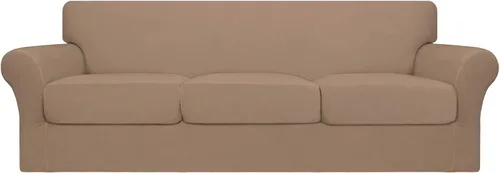 Vista 11 de Easy-Going Funda de sofá suave y elástica de 3 piezas para perros, funda de sofá lavable para sofá de 2 cojines separados, protector elástico