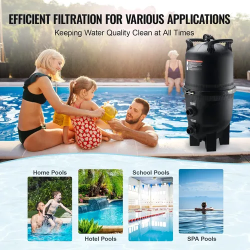 Vista 6 de Happybuy Cartucho filtro de piscina, área de 325 pies cuadrados, sistema de filtración enterrado/sobre el suelo, a prueba de fugas, para jacuzzis