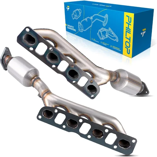 Vista 73 de PHILTOP Convertidor Catalítico de Ajuste Directo para Murano 2009 2010 2011 2012 2013 2014 3.5L, Cáscara de Acero Inoxidable Aluminio 203-1010
