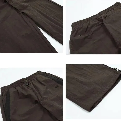 Vista 6 de RICHTRUE Pantalones deportivos Y2k para mujer, pantalones holgados Y2k, pantalones de paracaídas Y2k, ropa Y2k, pantalones Y2k para mujer
