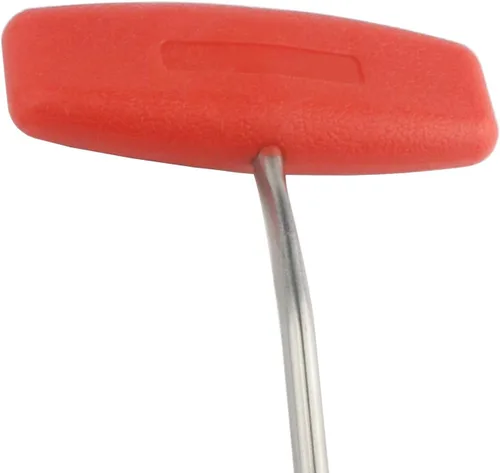 Vista 2 de Tinsow 2 piezas de ganchos para carne para carnicería, ganchos de deshuesado en forma de T con mango de 15 cm de acero inoxidable kit