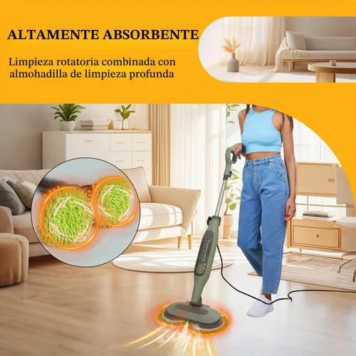 Vista 3 de S8201 Almohadillas de repuesto para fregona de vapor y fregona 2blanco 2verde