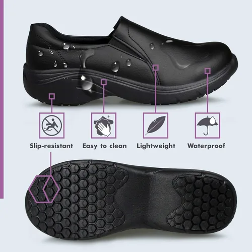 Vista 3 de Hawkwell Women's Slip On Lightweight Slip Resistant Comfort Nursing Shoes