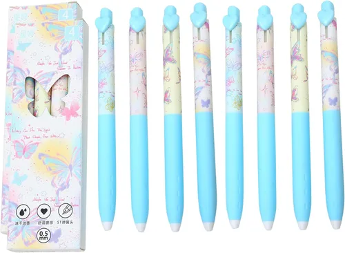 Vista 11 de 8 bolígrafos retráctiles lindos y estéticos, bolígrafos de gel con tinta para escribir con punta fina suave de 0,5 mm, bolígrafos de impresión