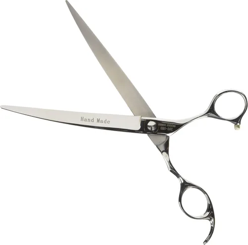 Vista 2 de ShearsDirect Cizalla ergonómica curvada de 8 pulgadas con mango fuera de juego y reposamanos fijo