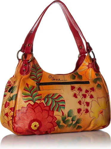 Vista 2 de Anna by Anuschka Bolso Hobo fruncido para mujer, piel auténtica
