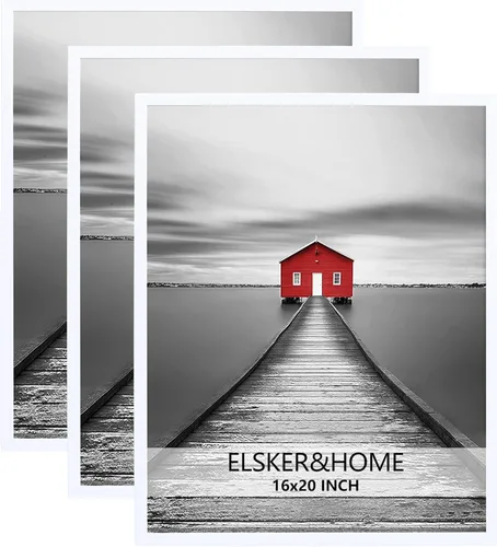 Vista 40 de ELSKER&HOME Marco de póster de 8 x 24 pulgadas, paquete de 3 portarretratos Negro