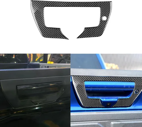 Vista 21 de Adhesivo de fibra de carbono para espejo retrovisor de automóvil, panel de poste triangular, adhesivo de pilar A, compatible con F150 SVT Raptor
