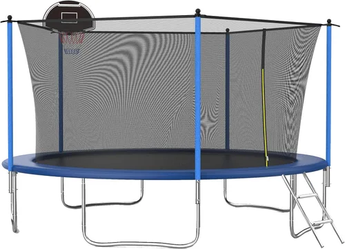 Vista 9 de 10FT 12FT 14FT Kids Outdoor Trampoline with Net 450LBS