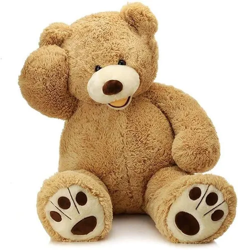 Vista 22 de MorisMos Oso de Peluche Gigante, Oso de 39 Pulgadas, Animales de Peluche Grandes con Huellas Grandes, Osos de Peluche de Regalo para Niños