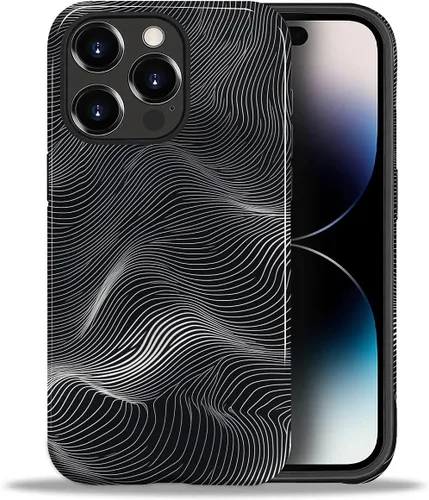 Vista 13 de ZHEGAILIAN Funda para iPhone 11, carcasa dura a prueba de golpes + silicona suave 2 en 1 híbrida, parachoques a prueba de caídas - Vidrio manchado