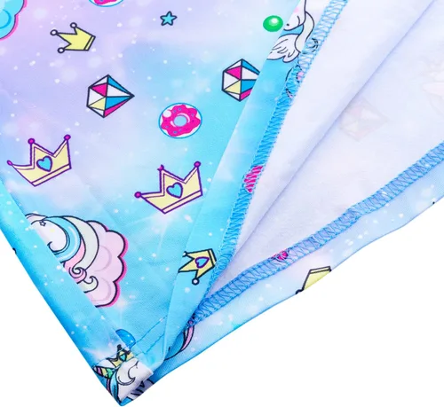 Vista 7 de Camisón de noche para niñas, unicornio, arco iris, princesa, pijama, ropa de dormir
