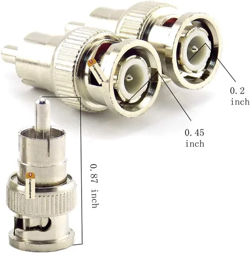 Vista 3 de Lsgoodcare 40 piezas BNC macho a RCA hembra y BNC hembra a RCA macho y BNC hembra a BNC hembra y BNC macho a RCA macho Convertir adaptador
