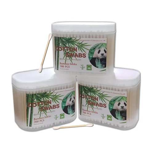 Vista 11 de Hisopos de algodón con palos de madera/brote de algodón biodegradable 1125pcs