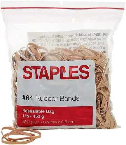 Vista 8 de Staples; Bandas de goma económicas, tamaño #16, 1 libra. 2 1/2 "x 1/16