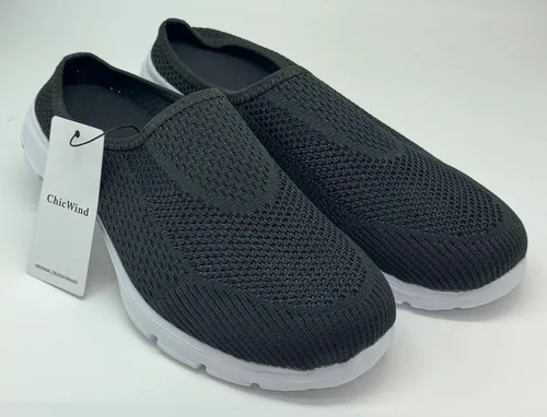 Vista 7 de ChicWind - Zapatillas de malla transpirable para mujer, estilo alpargatas, con espalda abierta, sin cordones