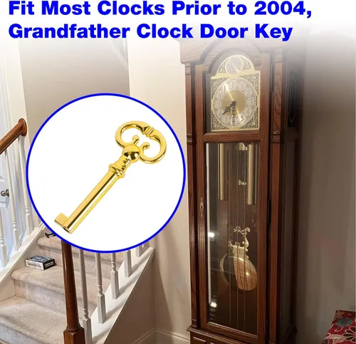 Vista 6 de Llave de reloj para puerta de abuelo, repuesto Ridgeway Grandfather, Sligh, Pearl, Seth, Thomas, Howard Miller Grandfather Clock Key adecuada