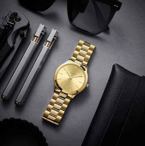 Vista 8 de BUREI Men Watches Gifts for Men Fashion Stainless Steel Analog Quartz Waterproof Watches for Mens
