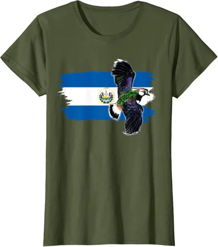 Vista 61 de Camiseta con la bandera de El Salvador, mapa de El Salvador, camiseta de Salvador para mujer, Negro