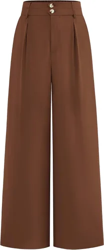 Vista 24 de BTFBM Pantalones de vestir de pierna ancha para mujer, trajes casuales de Negro