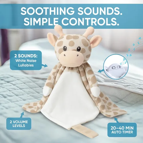 Vista 2 de Love By Emi - Chupete de sueño para bebé de canción de cuna de ruido blanco, juguete de peluche para ayudar al sueño, máquina de sonido de cuna