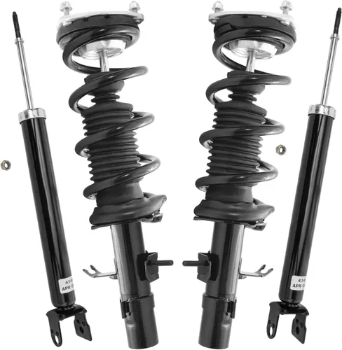 Vista 154 de Detroit Axle - Puntales y Amortiguadores para Chevy Traverse Buick Enclave GMC Acadia Saturn Outlook 2007-2012, 2 puntales delanteros con resorte