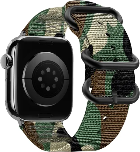 Vista 15 de Youther Correa de nailon compatible con Apple Watch Band de 1.654 in 1.732 in 1.772 in 1.811 in 1.929 in 1.496 in 1.575 in 1.614 in, correa