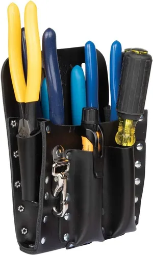 Vista 7 de Klein Tools 5125 bolsa de piel para herramientas, 5 bolsillos
