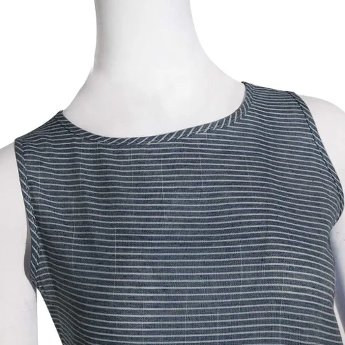 Vista 5 de Vestido de cóctel casual para mujer, de verano, casual, holgado, de algodón y cuello redondo, vestido maxi halter