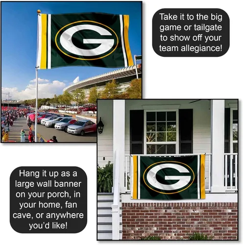 Vista 4 de Green Bay Packers - Bandera grande de 3 x 5