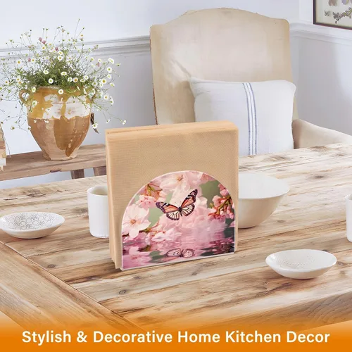 Vista 5 de Napkin Holder Streamside Butterfly Napkin Holders for Tables, Clear Acrylic Napkin Holders Cocktail Napkin Holder for Kitchen Restaurant Bar Home