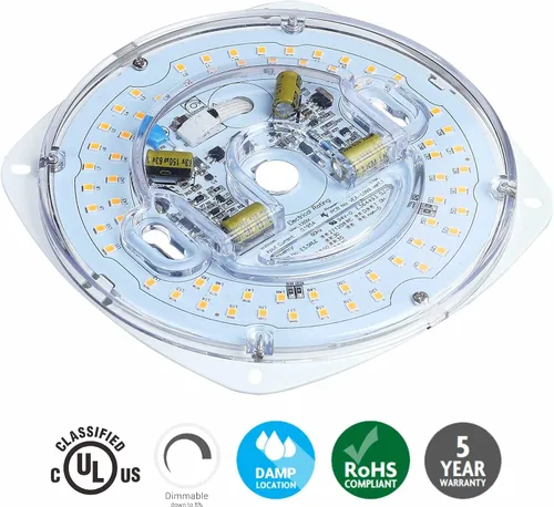 Vista 3 de Legental - Motor de luz LED regulable de 4 pulgadas, tamaño PCB, 5000 K, tamaño total, 17 W, 1200 lúmenes, 120 V, CRI80, kit de luz de actualización