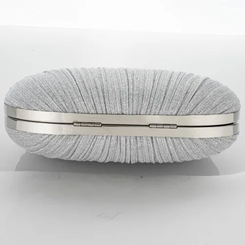 Vista 6 de YYW Bolso de mano plisado con purpurina para mujer, bolso de noche con asa superior para fiesta, boda nupcial