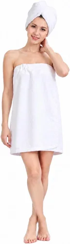 Vista 8 de FakeFace Toalla de baño de microfibra absorbente para mujer, envoltura para el cuerpo, bata de spa, para secar el cabello, gorro, playa, piscina Rosa