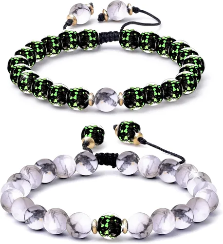 Vista 9 de Pulseras de novio y novia para parejas, promesa de Pinky Promise, lindo corazón a juego, novio, novia, aniversario, joyería de cristal, regalo