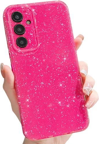 Vista 95 de MINSCOSE Funda compatible con Samsung Galaxy A14 5G, bonita funda delgada con purpurina fina, a prueba de golpes, de TPU para mujeres y niñas