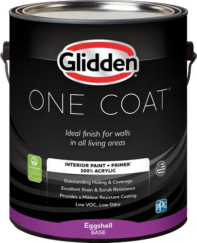 Vista 8 de Glidden Pintura Interior + Imprimación: Gris/Plata Antigua, Una Capa, Satinado, 1 Galón
