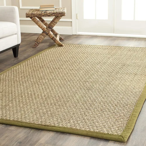 Vista 31 de SAFAVIEH Natural Fiber Collection NF114A - Alfombra de pasillo de hierba marina con patrón de tejido de cesta y borde, de 2 pies 6 pulgadas x 16
