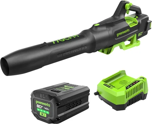 Vista 12 de Greenworks - Soplador eléctrico de hojas de 80 V, 730 CFM, solo herramienta