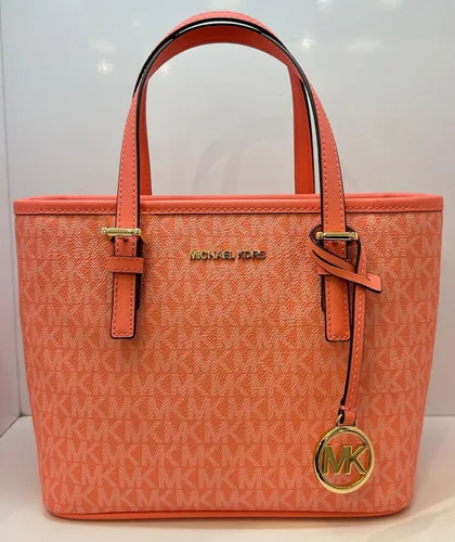 Vista 8 de Michael Kors XS Carry All Jet Set - Bolsa de viaje para mujer pomelo multi Pomelo
