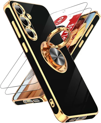 Vista 85 de LeYi Funda para iPhone XR: con Protector de Pantalla de Vidrio Templado [Paquete de 2] Soporte de Anillo Giratorio de 360°, Soporte Magnético