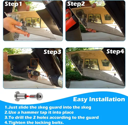 Vista 4 de 99022 Skeg Guard para Volvo Penta SX Drive Single Prop 1995-2006 Inboard Skeg Protector Shield Instalación DIY