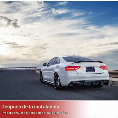 Vista 2 de Difusor trasero de fibra de carbono para Audi S5 A5 Sline B8.5 2013-2017 cubierta de parachoques inferior alerón protector de cenefa de alerón