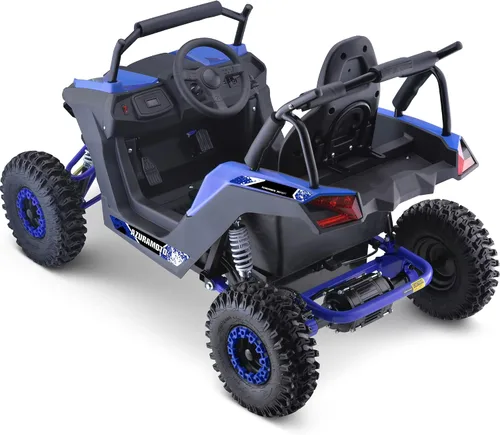 Vista 2 de MotoTec Raider Kids UTV 48v 1200w suspensión completa azul