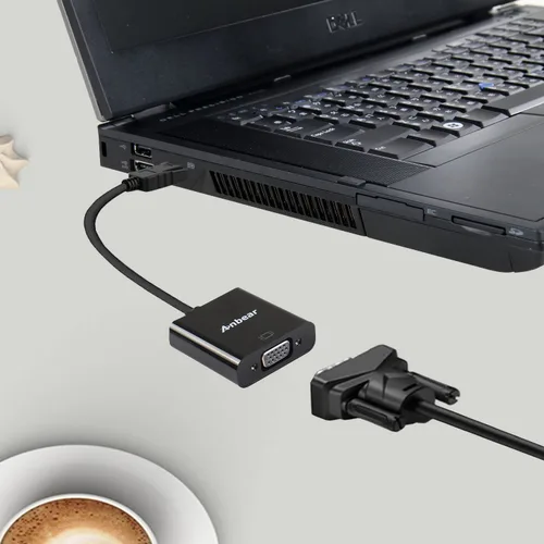 Vista 4 de Adaptador DisplayPort a VGA, DisplayPort chapado en oro para computadoras de escritorio y portátiles habilitados a convertidor VGA 1080P a 60Hz